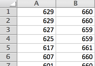 Contact Angle profile_extracted.csv screenshot